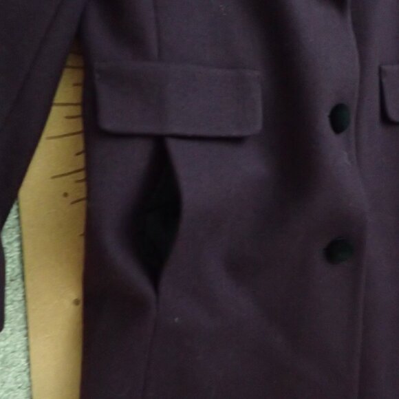 VTG MDP Deep Eggplant Wool Long Coat - Picture 7 of 16